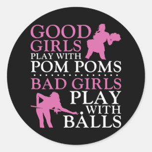 Adesivo Billiards Piscina Player Ball Girl Good Girls Plan