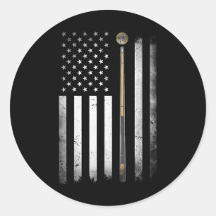 Adesivo Billiards Piscina Player Mesa EUA Bandeira America