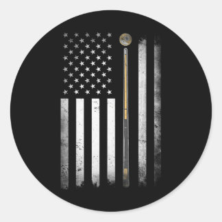 Adesivo Billiards Piscina Player Mesa EUA Bandeira America