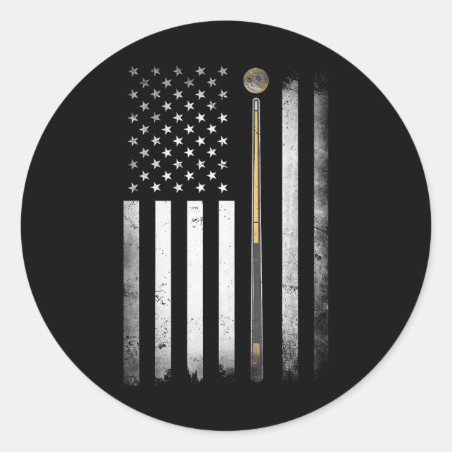 Adesivo Billiards Piscina Player Mesa EUA Bandeira America (Frente)