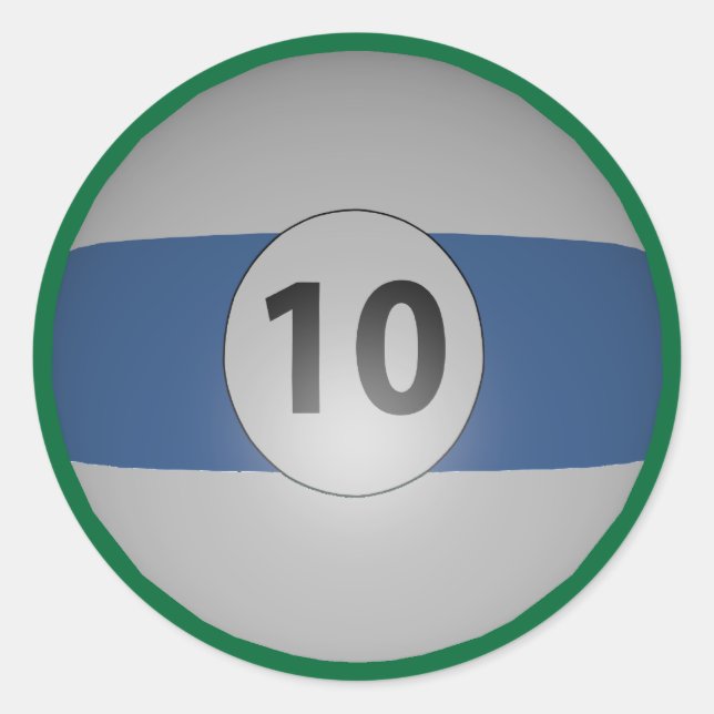 Adesivo Billiards Ten Ball (Frente)