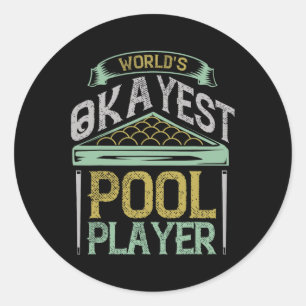 Adesivo Billiards Worlds Okayest Piscina Player