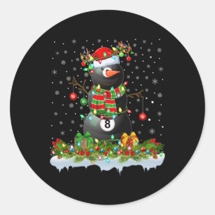 Adesivo Billiards Xmas Iluminação Engraçado Snowman Billia
