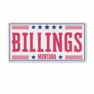Adesivo BILLINGS MONTANA Stars & Stripes