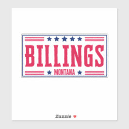Adesivo BILLINGS MONTANA Stars & Stripes