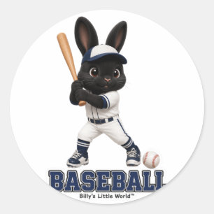 Adesivo Billy o Coelho de Beisebol Fofa Bunny Esportes