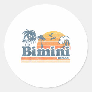 Adesivo Bimini Bahamas Férias de Verão na praia Sun Vintag