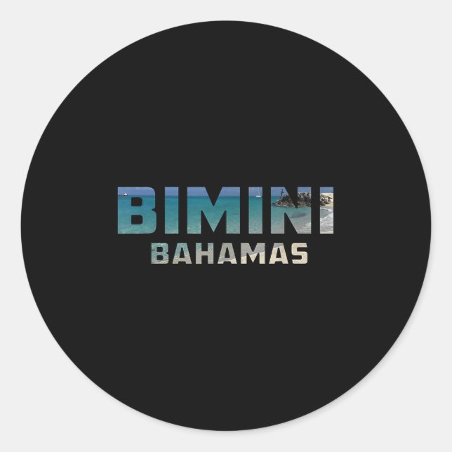 Adesivo Bimini Bahamas — praia tropical (Frente)