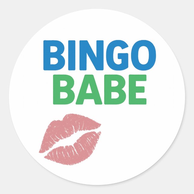 Adesivo Bingo Babe Bonito e Confidente Bingo Lover (Frente)