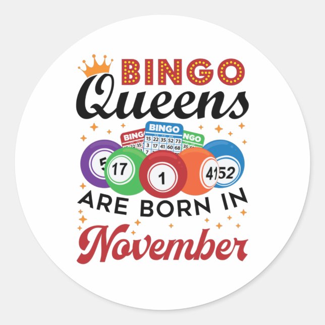 Adesivo Bingo Birthday Women Novembro (Frente)