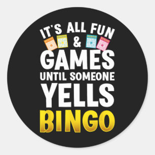 Adesivo Bingo Design Para Homens Mulheres Bingo Novelty Ga