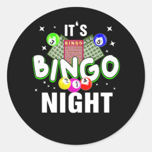 Adesivo Bingo Night Design Bingo Player Game Amantes de Ma