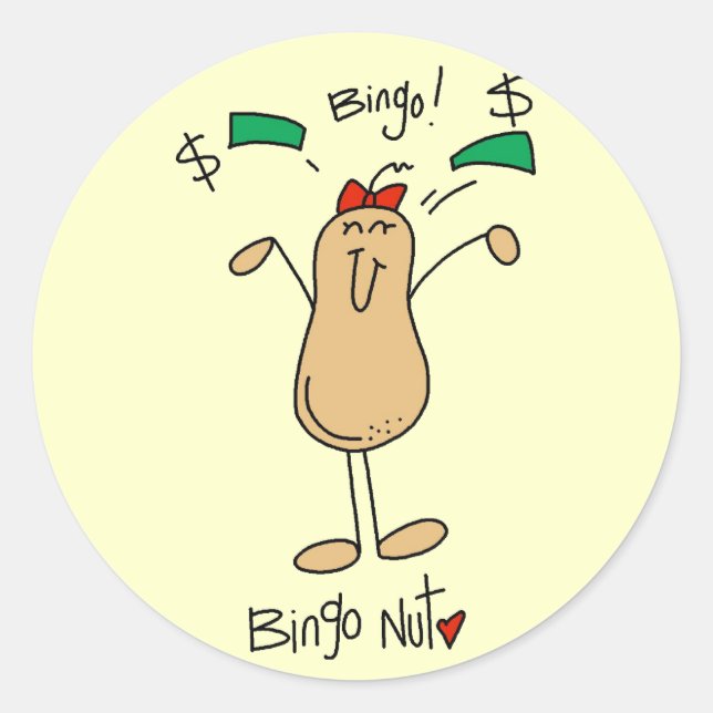 Adesivo Bingo Nut Camisetas e presentes (Frente)