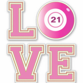 Adesivo Bingo Player - Cor-de-rosa - Personalizada