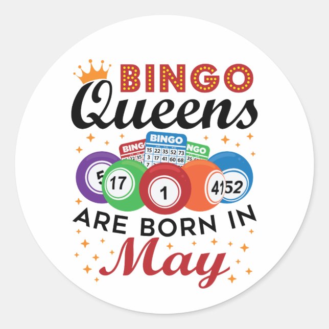 Adesivo Bingo Queens São Nasceres Em Maio (Frente)
