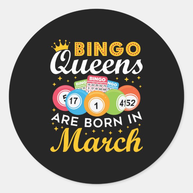 Adesivo Bingo Queens São Nasceres em março (Frente)