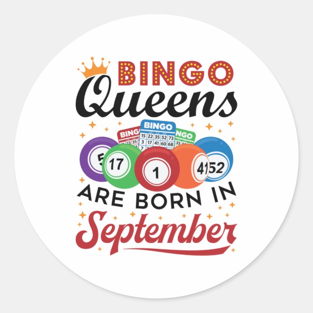 Adesivo Bingo Queens São Nasceres em setembro (Frente)