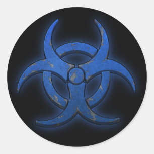 Adesivo Biohazard azul