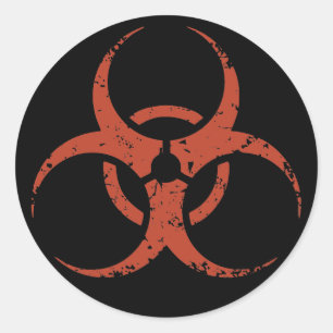 Adesivo Biohazard - dist - vermelho