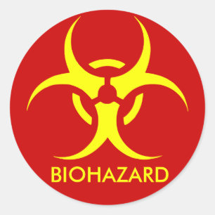 Adesivo biohazard! perigo de advertência