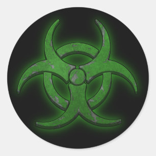 Adesivo Biohazard verde