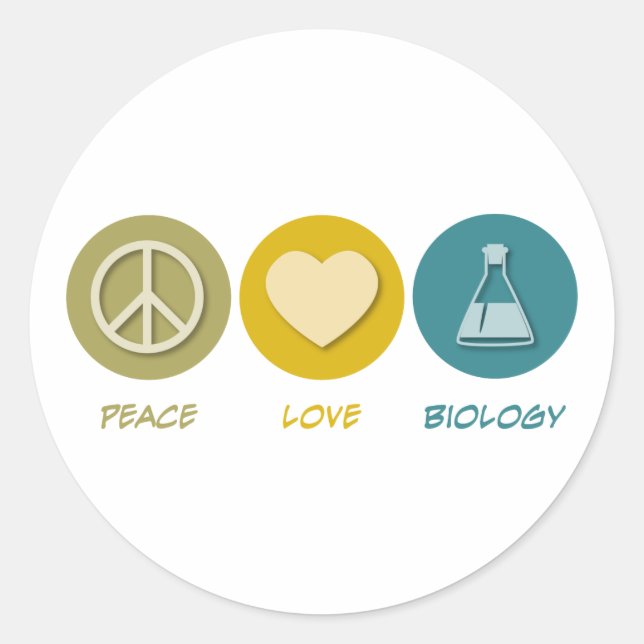 Adesivo Biologia do Amor pela Paz (Frente)