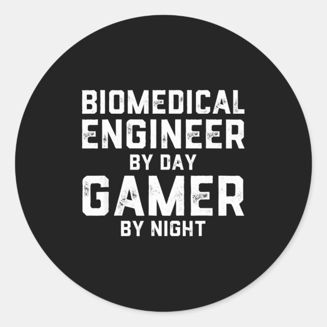 Adesivo Biomedical Engineer By Day Gamer By Night Bio Med  (Frente)