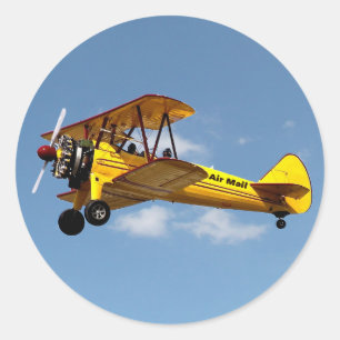 Adesivo Biplano do correio aéreo