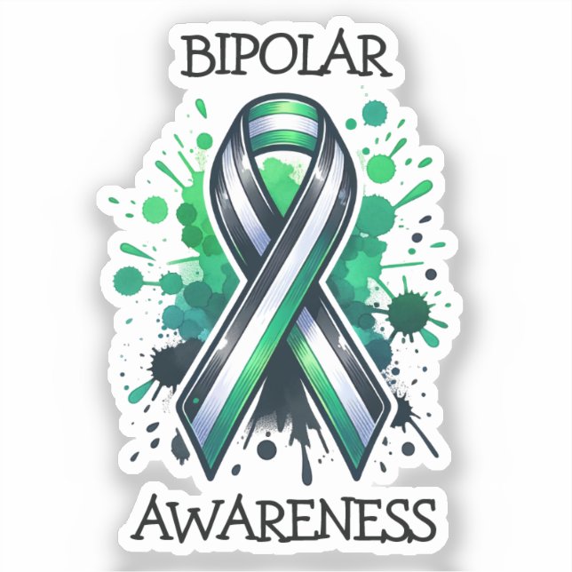 Adesivo Bipolar Awareness Ribbon (Frente)