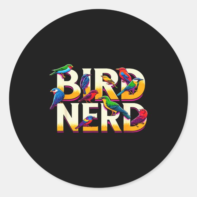 Adesivo Bird Nerd Funny Birdwatching Birdwatcher Bird Love (Frente)