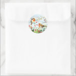 Adesivo Bird Robin Casal Winter Holly Christmas<br><div class="desc">Traga a estação mais maravilhosa com robins bonitos,  bagas e amor. Eles estão preparados para celebrar o tempo festivo com você. Feliz Natal e Feliz ano novo!</div>