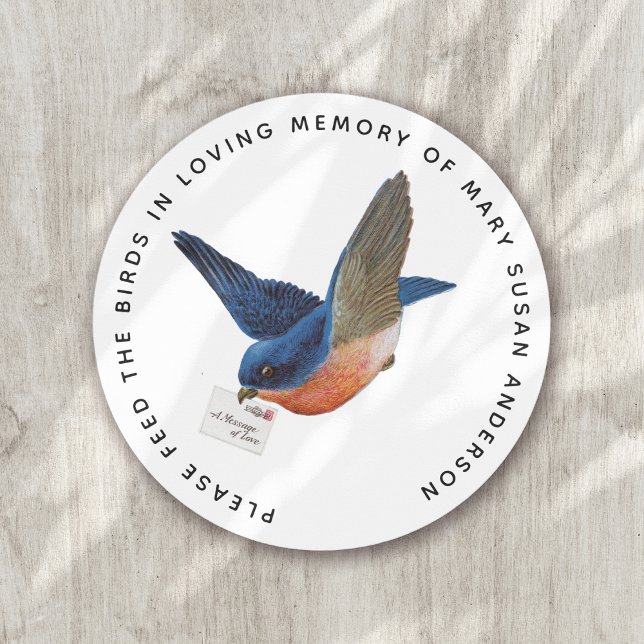 Adesivo Bird Seed In Loving Memory Memorial Funeral (Criador carregado)