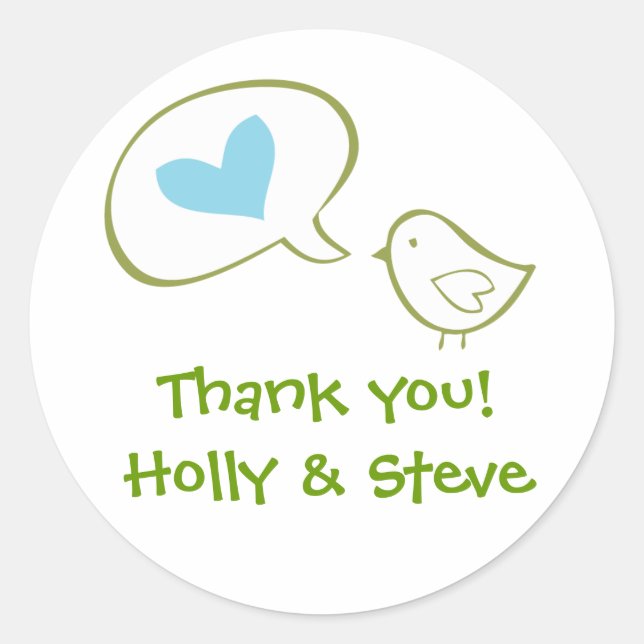 Adesivo Bird Sticker por Casamentos TearDrop (Frente)