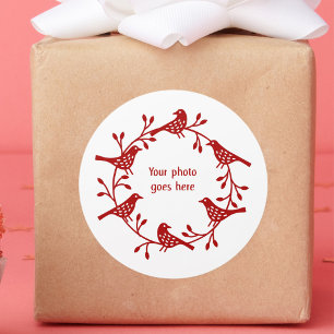 Adesivo Bird Wreath Modern Scandi Foto