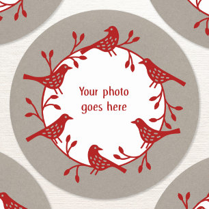 Adesivo Bird Wreath Modern Scandi Foto