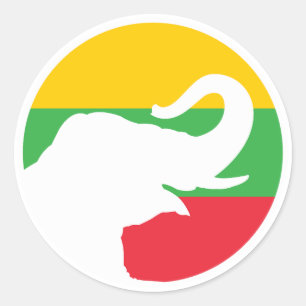 Adesivo Birmanês - Elefante Asiático