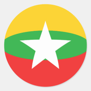 Adesivo Birmanês Fisheye Flag Sticker