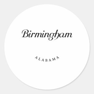 Adesivo Birmingham Alabama Black Font