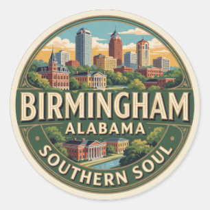 Adesivo Birmingham Alabama EUA Cidade dos Direitos Civis V