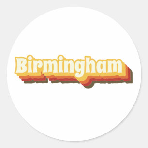 Adesivo Birmingham Retro Vintage Text