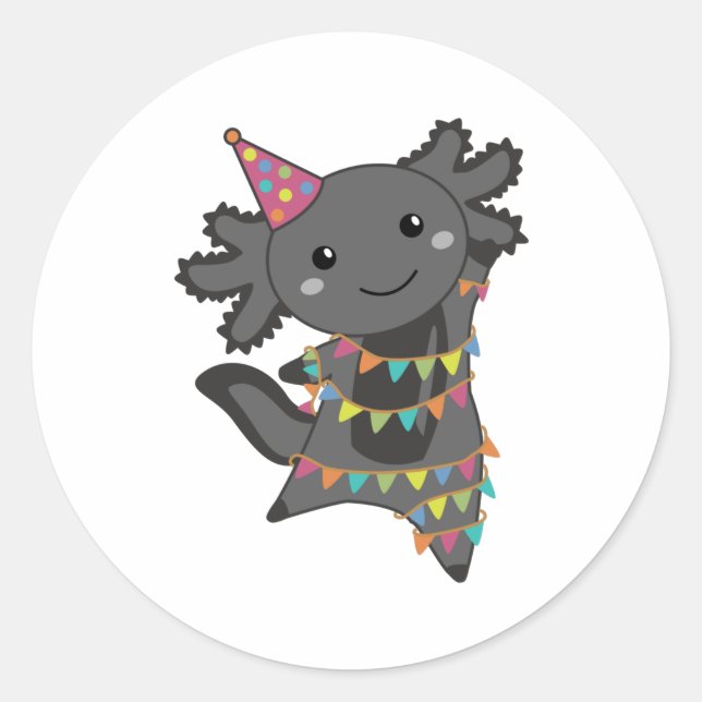 Adesivo Birthday Axolotl Garland (Frente)