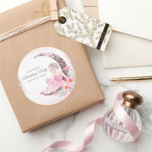 Adesivo Birthday Ballerina Moon Personaliza Luxo
