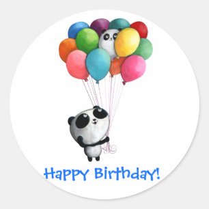 Adesivo Birthday Balloons Panda Bear