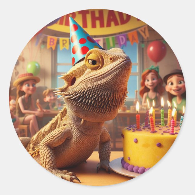 Adesivo Birthday Beardie Sticker (Frente)