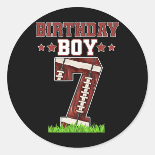 Adesivo Birthday Boy 7 Futebol Lover Ball 7 Anos Bda