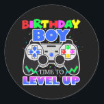Adesivo Birthday Boy Time to Level Up Video Game Birthday<br><div class="desc">Birthday Boy Time to Level Up Video Game Birthday Gamer Gift. Perfect gift for your dad,  mom,  papa,  men,  women,  friend and family members on Thanksgiving Day,  Christmas Day,  Mothers Day,  Fathers Day,  4th of July,  1776 Independent day,  Veterans Day,  Halloween Day,  Patrick's Day</div>
