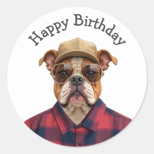 Adesivo Birthday Bulldog Humor