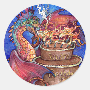 Adesivo Birthday Cake Dragon