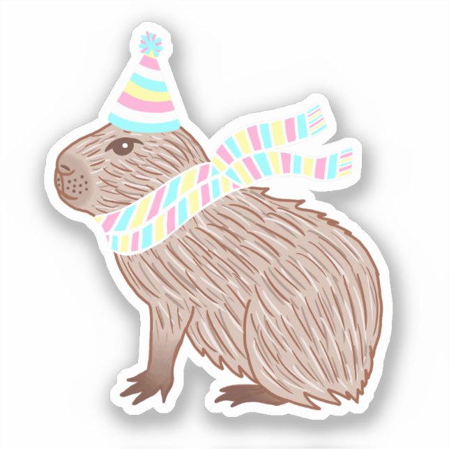 Adesivo Birthday Capybara (Frente)