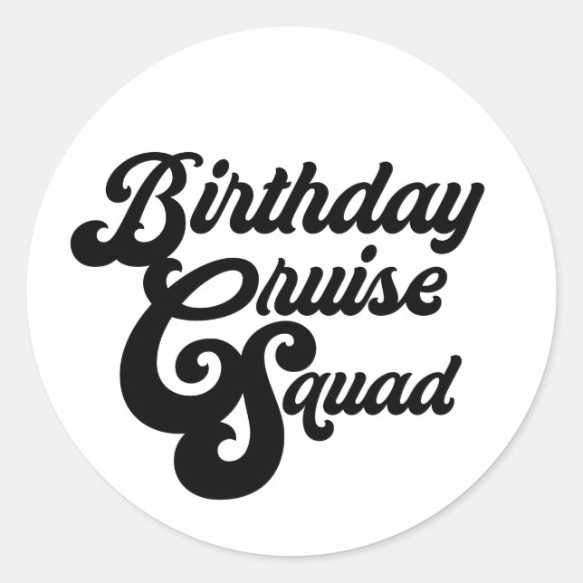 Adesivo Birthday Cruise Squad (Frente)